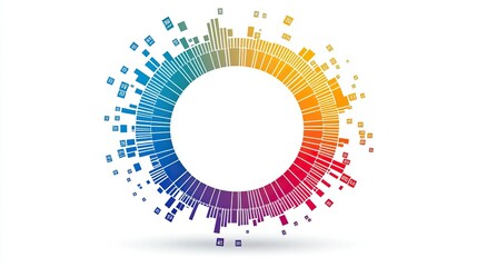 Circle chart infographic displaying colorful data segments for effective data visualization