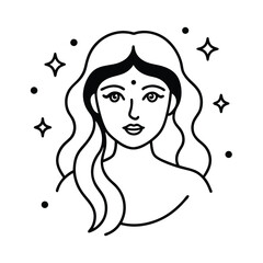 Woman Art Line Art Vector Design