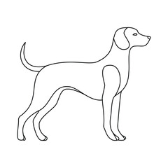 A Dog’s Stance  Line Art Design