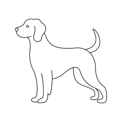 A Dog’s Stance  Line Art Design