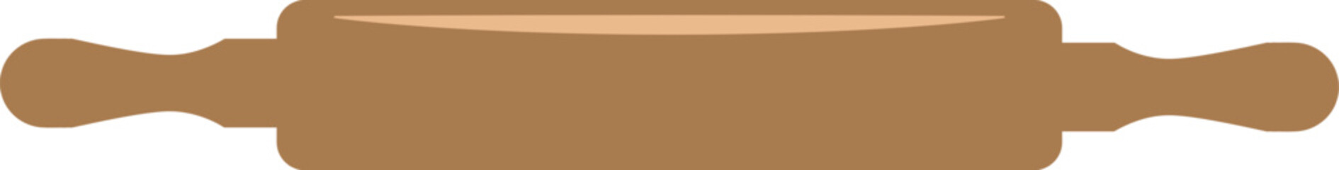 Wooden rolling pin isolated design.