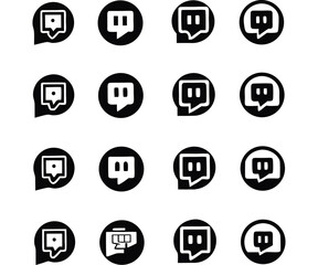 Twitch icon set