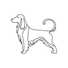 A Dog’s Stance  Line Art Design
