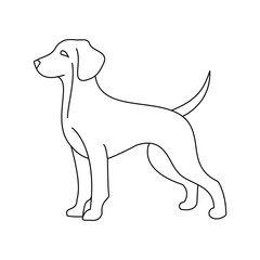 A Dog’s Stance  Line Art Design