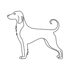 A Dog’s Stance  Line Art Design
