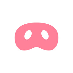 Pink Piggy nose icon on white background. Vector illustration