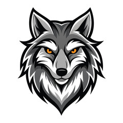 wolf vector llustration for logo or design on white background 