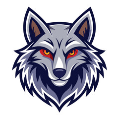 wolf vector llustration for logo or design on white background 