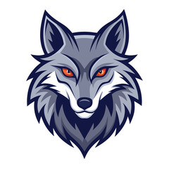 wolf vector llustration for logo or design on white background 