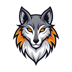 wolf vector llustration for logo or design on white background 