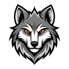 wolf vector llustration for logo or design on white background 