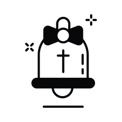 Get this amazing glyph icon of church bell