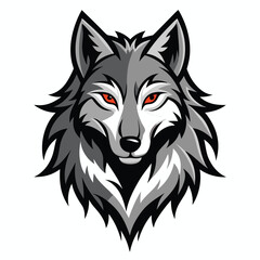 wolf vector llustration for logo or design on white background 