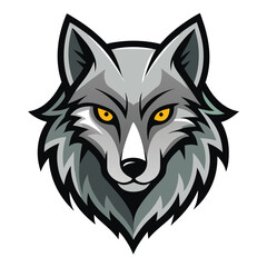 wolf vector llustration for logo or design on white background 