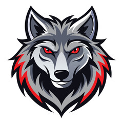 wolf vector llustration for logo or design on white background 
