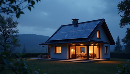Solar Powered Home Evening Illumination of excellence in splendor beyond compare with grace