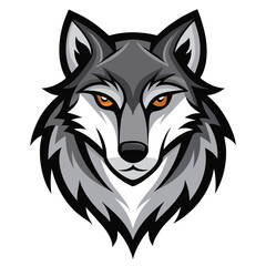 wolf vector llustration for logo or design on white background 