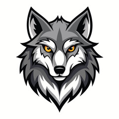 wolf vector llustration for logo or design on white background 