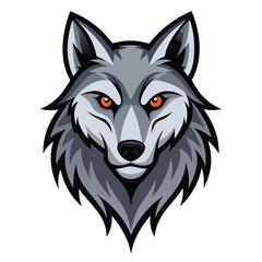 Fototapeta premium wolf vector llustration for logo or design on white background 