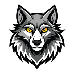 wolf vector llustration for logo or design on white background 