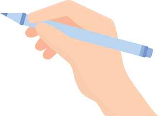 펜을 쥐고 있는 손의 모습