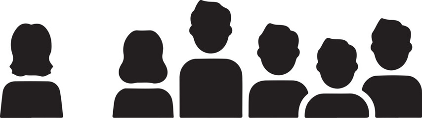 Silhouette vector of an audience watching a performance or screen, ideal for events, cinema, theatre, or presentation themes.