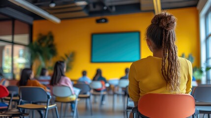 A classroom where students are learning sign language to communicate with their peers