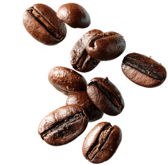 Obraz premium Coffee Beans on transparent background, coffee beans png