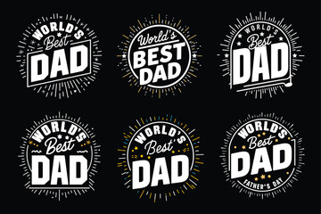 Obraz premium World’s best dad modern typography t shirt design 