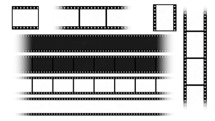 汚れのついたフィルム風のテロップベース素材　背景透過