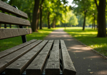 [Generative AI] 공원 벤치와 산책로