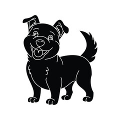 A Bold Dog Silhouette Design