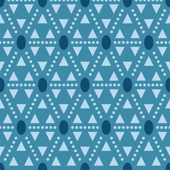 Japanese Triangle Diamond Vector Seamless Pattern