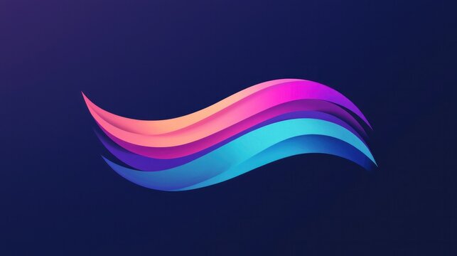 Dynamic technology logo design featuring wave motif creative studio graphic design modern close-up innovation