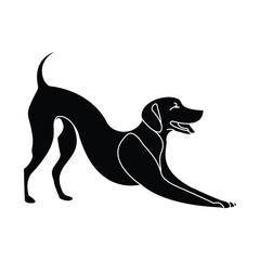 Elegant Canine Form Dog Silhouette Design
