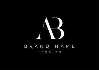 Luxury AB letter logo mark