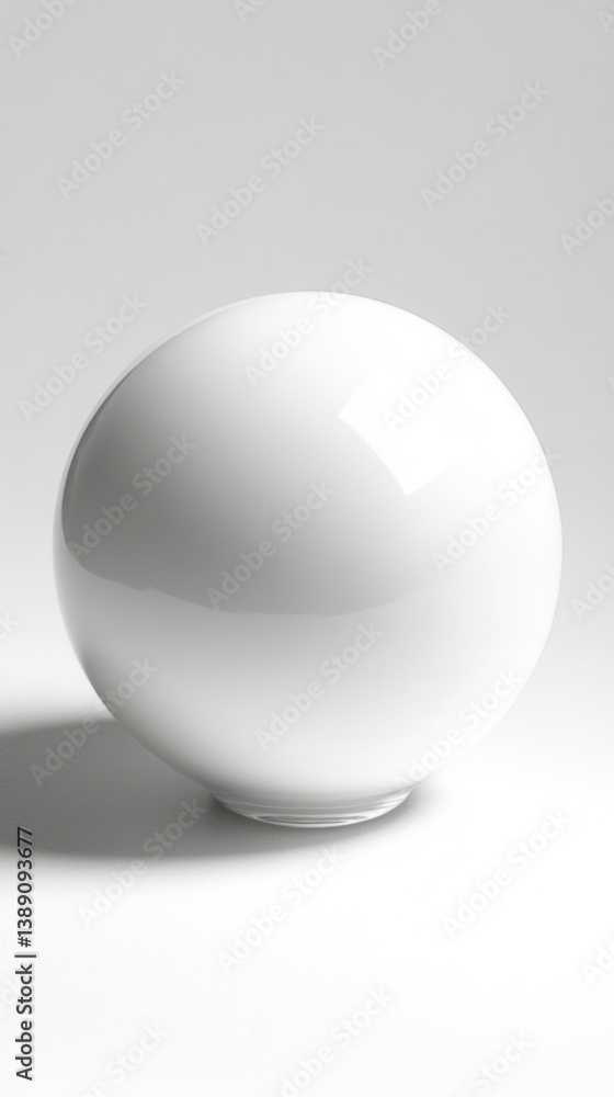 Poster minimalist white sphere on soft gradient background a study in light and form for abstract art and d