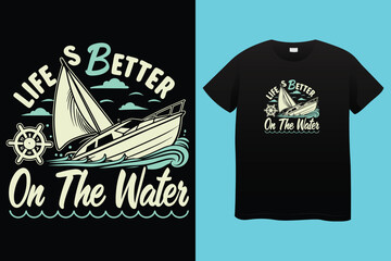 boating t shirt design 100% vector best Vector graphic for t shirt and other uses. print ready any products ship trendy stylish fashion t shirt vector design classic vintage template 