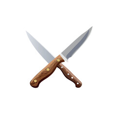 Crossed Kitchen Knives