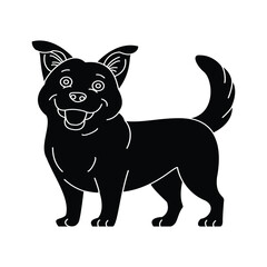 A Bold Dog Silhouette Design