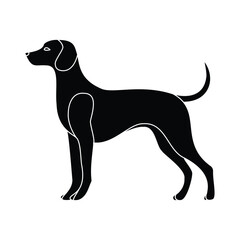 A Canine’s Poise Dog Silhouette Design