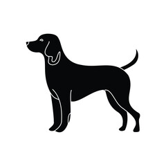 A Canine’s Poise Dog Silhouette Design