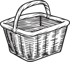 Obraz premium basket doodle sketch