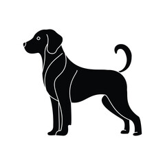 A Canine’s Poise Dog Silhouette Design