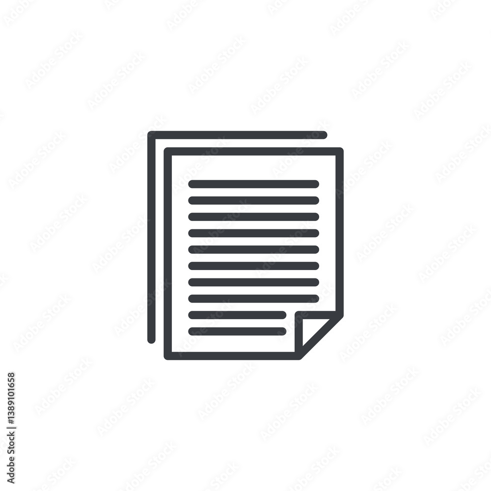 Poster document file line icon