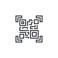 Qr code line icon
