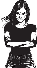 vector illustration of a girl