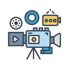 Fototapeta premium Camera Video Film Icon