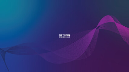 Abstract background with wavy gradient lines. red and blue wavy lines. abstract template