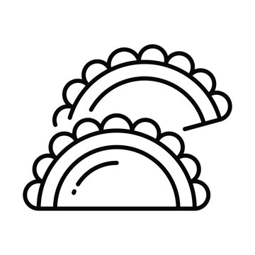 Mathri vector outline icon. EPS 10 file